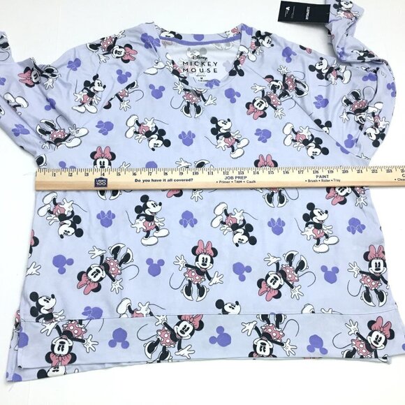 NEW Disney Women's Purple Pajamas Minnie Mouse Long Sleeves Jogger Pants Medium - Picture 6 of 13